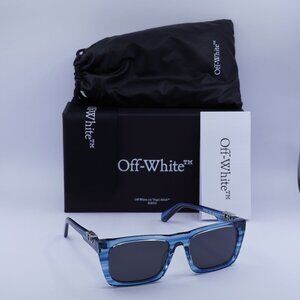 Final Price! Off-White OERI13E ALBANY 4407 Blue/Grey Sunglasses
